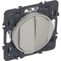 Interrupteur À Va/vient Et Poussoir Inverseur Complet Titane