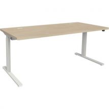 Adema+ Bureau Rég. Élect. 180x80cm Plat. Chêne Natur/blanc