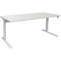 Clen - Bureau électrique réglable ADEMA+ 180x80cm Blanc - Hauteur 60-124cm - Charge 80kg - Éco-responsable