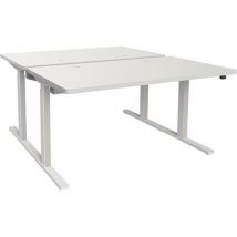 Adema+ Poste Double Rég. 140x165cm Plat. Blanc/blanc