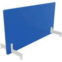 Adema+ Ecran Poste Double L140 Cm Acier Argent/tissu Bleu