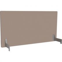 Adema+ Ecran Poste Double L160 Cm Acier Argent/tissu Taupe