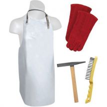 Lot Équipement Pro Du Soudeur : Tablier-gants-marteau-brosse