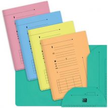 Set De 25 Chemises Index Coloris Pastel Assortis