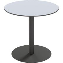 Table D'extérieur Cross Ronde Ø80cm H75cm - Plateau Gris