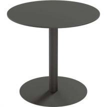 Table D'extérieur Cross Ronde Ø80cm H75cm - Plateau Noir