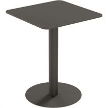 Table D'extérieur Cross Carrée 60x60cm H75cm - Plateau Noir