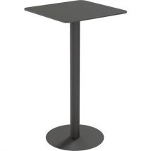 Table D'extérieur Cross Carrée 60x60cm H110cm - Plateau Noir