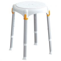 Identités - Tabouret rotatif Capri Blanc - Hauteur assise 54.5 cm - Aluminium léger 1.5 kg - Supporte 120 kg