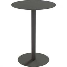 Table D'extérieur Cross Ronde Ø80cm H110cm - Plateau Noir