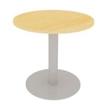 Table Meeting Ronde D.80 Hetre 25mm Piet. Tulipe Alu