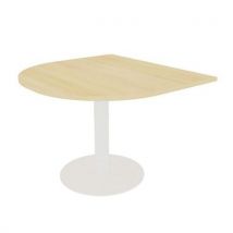 Table De Base Meeting 110x102 Chene 25mm Piet. Tulipe Blanc