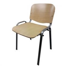 Lot de 5 - Chaises Woody P/gris Alu Hêt/nat.