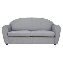 Canapé 3 Places West Tissu Polyester Chiné Gris Clair