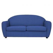 Canapé 3 Places West Tissu Polyester Chiné Bleu