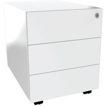 Caisson Mobile Métal 3 Tiroirs - Finition Blanc