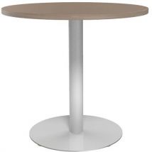 Table De Réunion Ronde 80cm Pied Tulipe Orme/blanc
