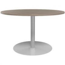 Table De Réunion Ronde 120cm Pied Tulipe Orme/blanc