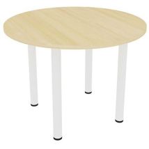 Table Ronde D.100 Hetre 19mm C. Blanc P. 30x30 Blanc