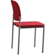 Chaise Luca Rouge - Structure Aluminium