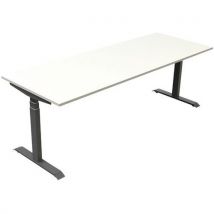 Bureau L.140xp.70cm Venta Blanc/aluminium