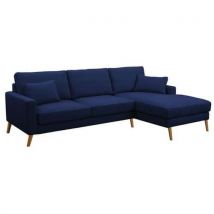 Canapé 2 Pl+méridienne Droite Stockolm Polyester Bleu