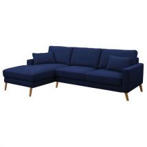 Canapé 2 Pl+méridienne Gauche Stockolm Polyester Bleu