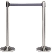 Poteau Corde Retarctable En Inox 100 Cm Gris
