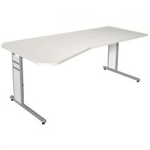 Bureau Forme Wave 195 Cm Blanc Form 4