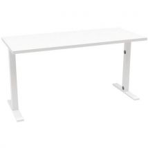 Bureau L.140xp.80cm Idea Pied Tube Blanc/blanc