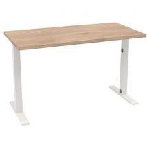 Bureau L.120xp.60cm Idea Pied Tube Orme/blanc