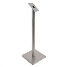 Pied + Socle En Inox Pour Présentoir 4x4x125 Cm