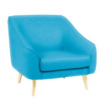 Fauteuil 1 Place Aya Pied Bois Enduit Pvc Non Feu M1 Turquoise