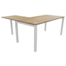Bureau Astro Arche 160x80 + Extension 60x80 Chêne Vieilli/blanc