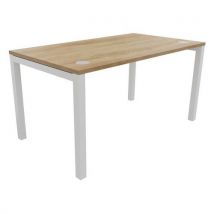 Bureau Droit Astro Arche 140x80 Cm Chêne Vieilli/blanc