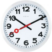 Horloge Murale/à Poser Design Station Numbers Blanche 35 Cm - Nextime