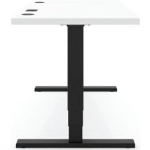 Bureau Premium Réglable Elements Solid 1800 - Blanc - Noir