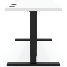 Bureau Premium Réglable Elements Solid 2000 - Noir - Blanc