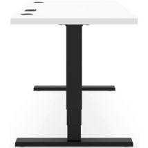 Bureau Premium Réglable Elements Solid 2000 - Blanc - Argent