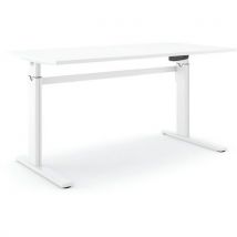 Bureau Réglable Aluforce Pro 150 M - 160x80cm - Blanc Blanc