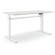 Bureau Réglable Aluforce Pro 150 M - 180x80cm - Blanc Gris