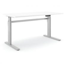 Bureau Réglable Aluforce Pro 150 M - 200x80cm - Argent Blanc