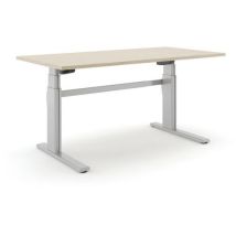 Bureau Réglable Aluforce Pro 250 M - 160x80cm - Chêne