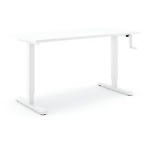 Actiforce - Bureau réglable Steelforce Pro 300 HC - Blanc - Ergonomique et Télétravail - 138x67cm - 60kg