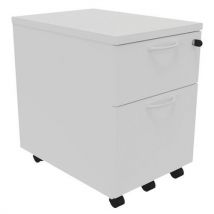 Caisson Mobile Bois 2 Tiroirs Blanc