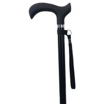 Canne Design Fixe Réglable Noire
