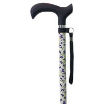 Identités - Canne design fixe réglable bleuet - Aluminium - Poids 360g - Supporte 110kg - Accessibilité et Style