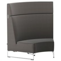 Chauffeuse D'angle Haut Dossier Loggia Tissu M1 Anthracite