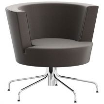 Fauteuil Pivotant Bas Dossier Loggia Tissu M1 Gris Foncé
