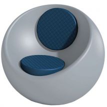 Fauteuil Rondo Gris Fenê Ral 7040 - Assise/dossier Bleu Cob Ral 5013